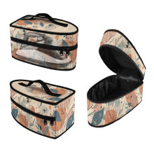 Flowers Design Handheld Travel Iron Case 11.8x6.69x5.5 Inches Polyester, Case Only