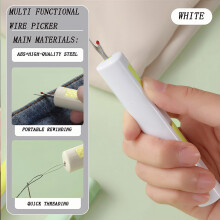 Senior-friendly manual needle threader, compact & durable, compatible with standard needles, 4.13x0.70in