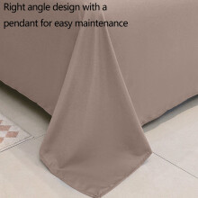 King Size Flat Sheet, Hotel Quality, Brushed Microfiber, Ultra Soft & Breathable, Wrinkle-Free, Khaki 90x80in