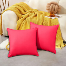 Housse de coussin imperméable d'extérieur, couleur unie, résistante aux UV