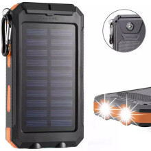 Solar Power Bank 49800mAh, Portable USB Charger for Outdoor Activities, Long-Lasting Battery Pack with Stylish Design