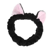 Cartoon Cat Ears Headband Black 1 Pc