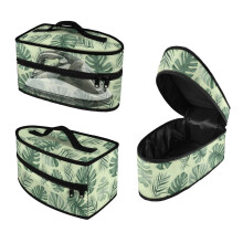 Leaf Print Steam Iron Case Dustproof Iron Storage Bag with Handle Protective Steamer Carrying Case Iron Accessories Iron Storage Holder, Case Only