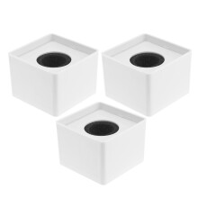 3pcs Microphone Logo Flags for Hosts and Reporters Portable Square Cube Interview Mic Logo Station Logo