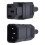IEC320 C13 Female Power Adapter with Grounding Pin 2 Pack 1