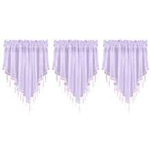 3Pc Solid Color Finished Curtain Curtain Drapery 51X24 Bedroom Home Decor Triangle Curtain Curtain Screen Kitchen Short Curtain, 3Pc Curtains