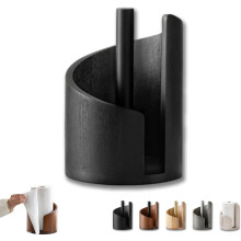 Mango Wood & Iron Countertop Paper Towel Holder, Compatible with Jumbo/Mega Rolls, One-Hand Tearing