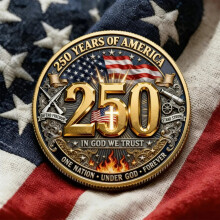 USA 250th Anniversary Commemorative Coin Ornament