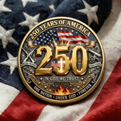 USA 250th Anniversary Commemorative Coin Ornament