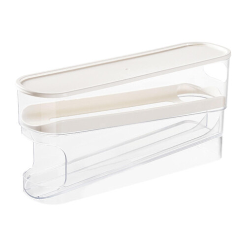 2026 New Automatic Rolling Egg Dispenser with Lid – Space-Saving Refrigerator Egg Rack, Compatible with Most Refrigerators