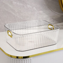 60% Off Clear Storage Basket Organizer – Transparent Plastic Bin for Snacks, Cosmetics, Small Items – Home/Office Use