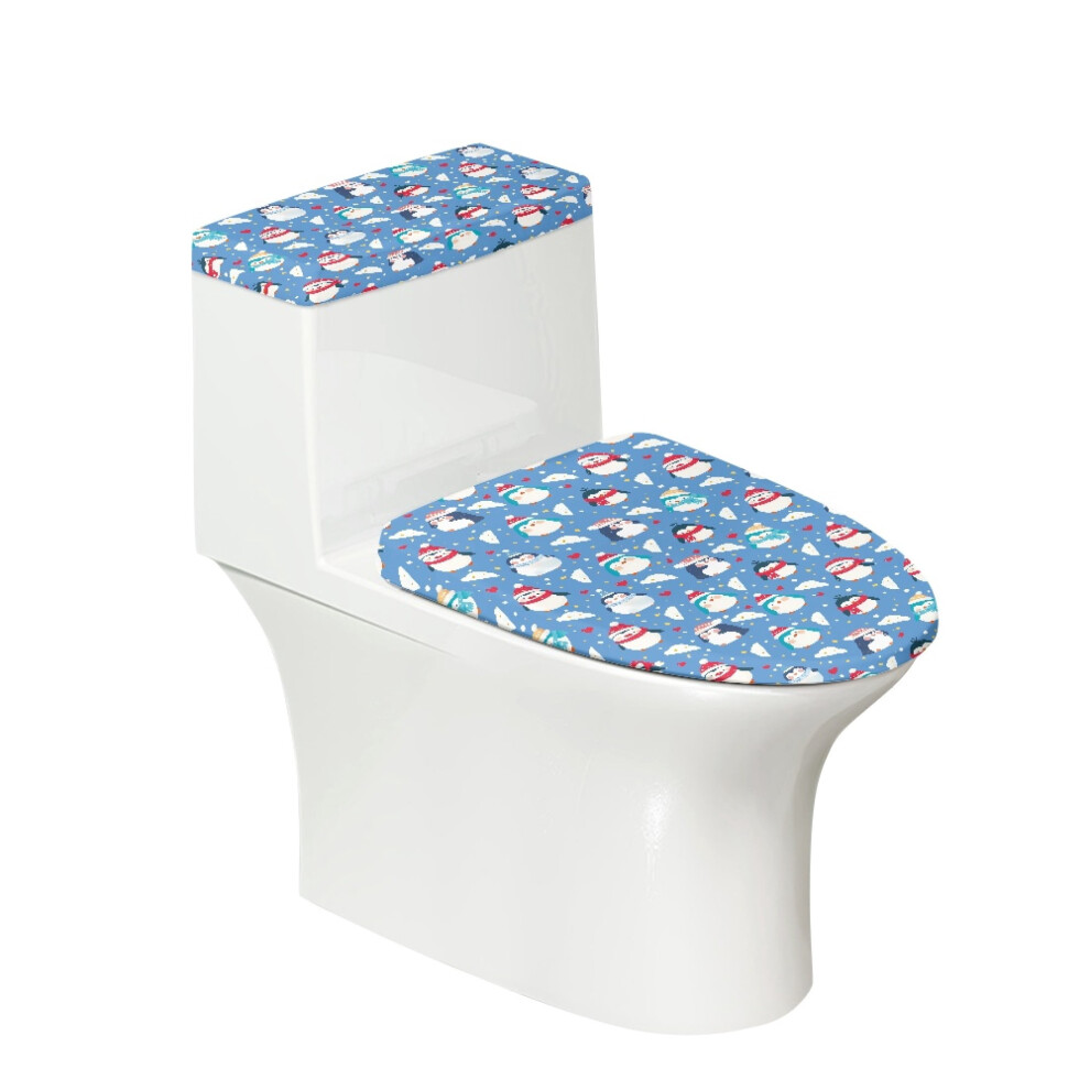 Penguin Pattern Toilet Dust Cover Set Washable Reusable 975221456854