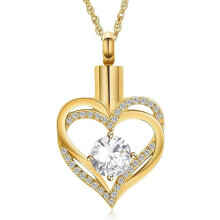 Small Heart Urn Necklace for Ashes with Birthstone Cremation Jewelry Heart Birthstone Cremation Jewelry for Human / Pet Memorial Locket