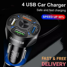 4 USB Port Fast Car Charger 78.0mm*32mm*32mm Dual Adapter Socket Brand New