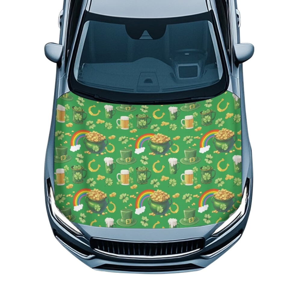 St. Patrick's Day Auto Hood Cover Waterproof Stretchable 975221528285