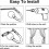 Curtain Hooks with Clear Wall-Mounted Ties White Heavy Duty 4
