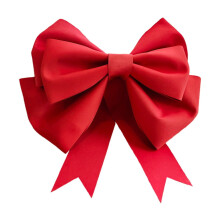 Large 50cm Pink & Red Christmas Bow, Reusable Cloth Decor for Indoor, Outdoor, Patio, Garden – Compatible with Holiday & Spring Festival