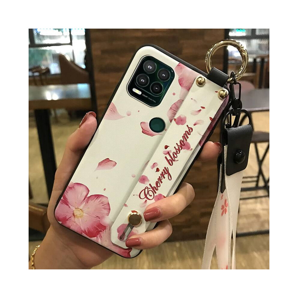 Moto G Stylus 5G Phone Case With Wrist Strap, Dust-Resistant Ring, Flower Lanyard, Soft Silicone Protective Case, Waterproof Kickstand Holder 9065194315508