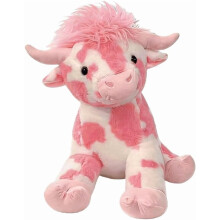 Highland Cow Plush Toy Pink Fluffy 13.78 Inches