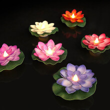 Lampe lotus flottante LED, éclairage solaire pour fontaine de piscine/jardin – Compatible avec les jeux d'eau