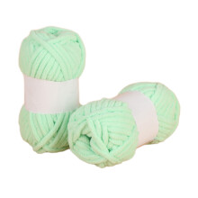Hilo de ganchillo de 24 yardas (72 pies), hilo de algodón grueso de lana de leche, color liso para tejer, mantas de ganchillo, decoración de