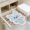 Easter Rabbit Kitchen Hand Towel Blue Absorbent 1