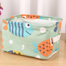 Bathroom Storage Cotton and Linen Fabric Storage Box Storage Basket Portable Storage Basket Desktop Sundries Cosmetic Storage Box