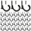 58pcs Key Hook Coffee Cup Holder Wall Mounted Rustic Hooks Single Hanger for Hanging 1