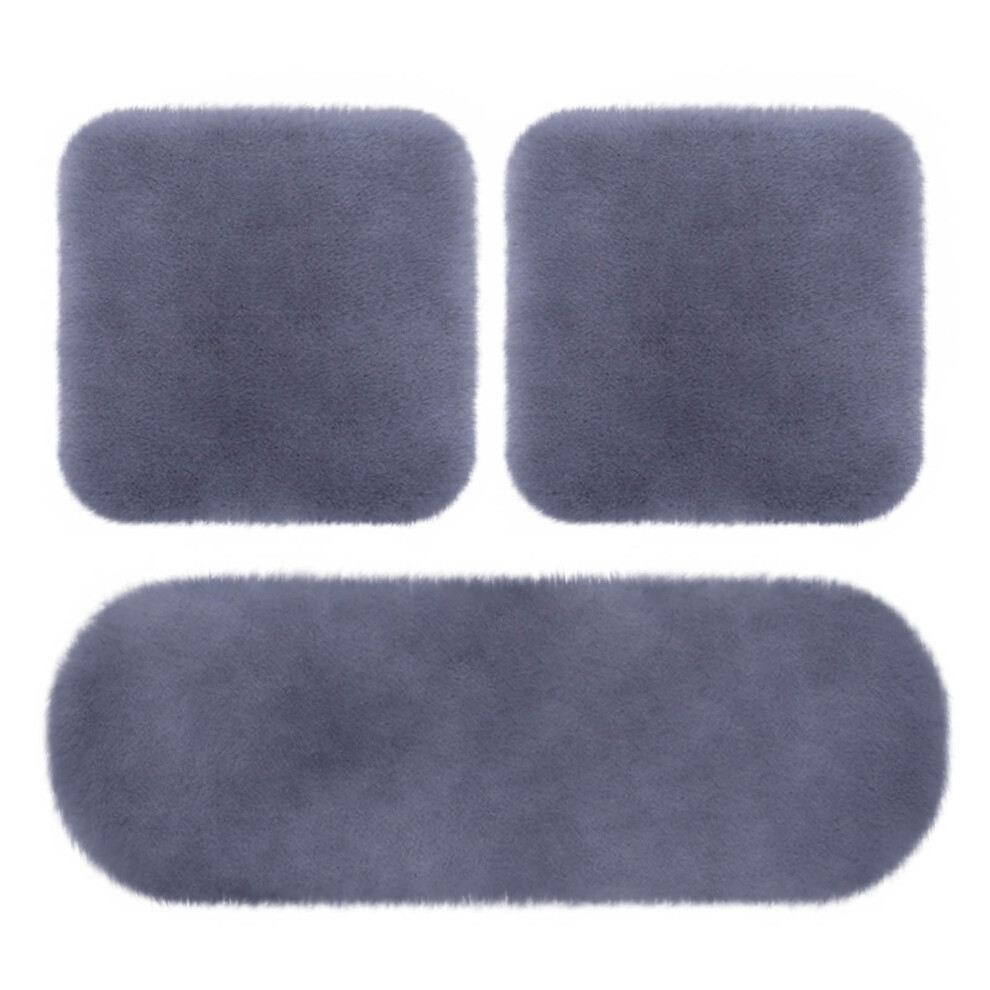 3-Piece Plush Car Seat Cushions, Soft Faux Rabbit Winter Covers With Non-Slip Backing Â Compatible With Most Cars 9399596692272