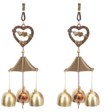 Entry Alert Chime Wall Hanging Bells 2 Pieces
