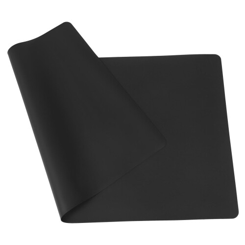 Black Silicone Rectangular Placemat 1 Sheet 27.6x15.7 in