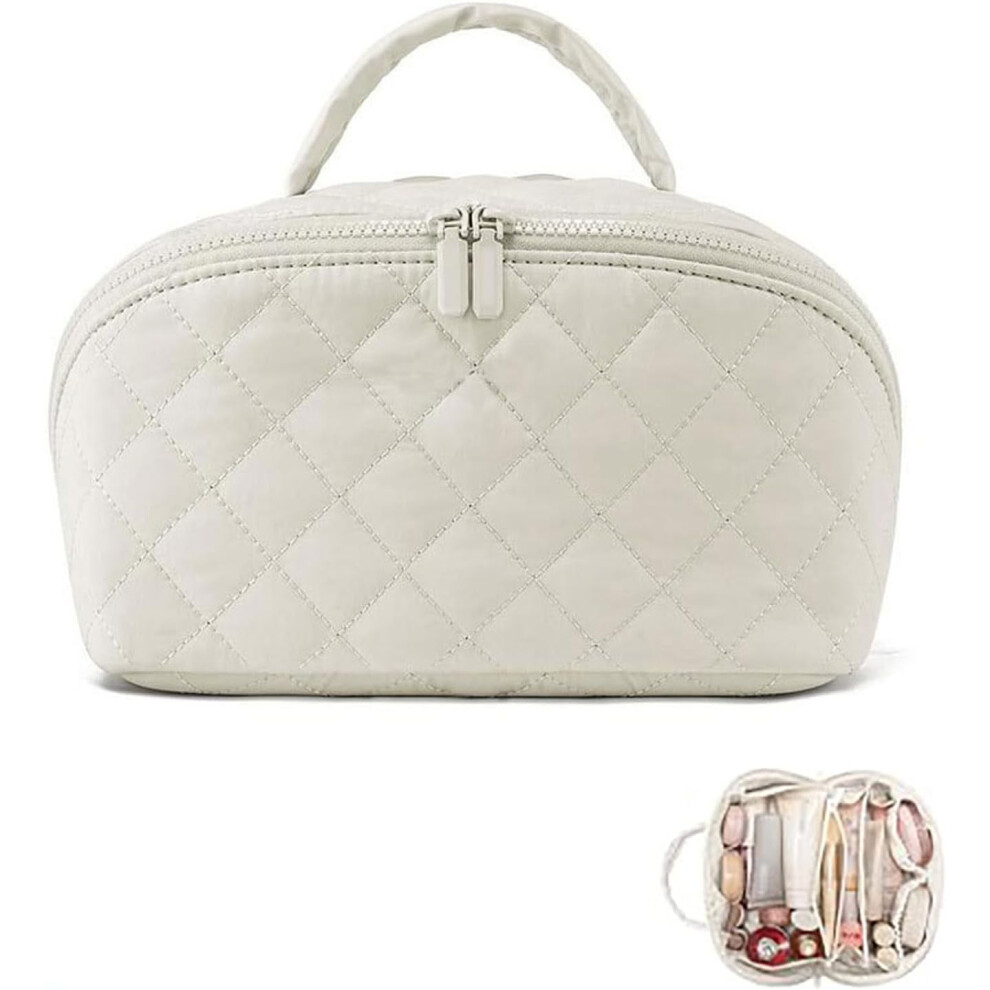 Petition Makeup Bag for Women â 180 lay-flat, water-resistant, padded travel cosmetic case, compatible with toiletries & accessories