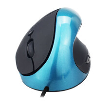 Mouse vertical ergonomic cu fir, moduri 3DPI (800/1200/1600), 6 butoane, mâner mat, Plug & Play, interfață USB, pentru lucru confortabil