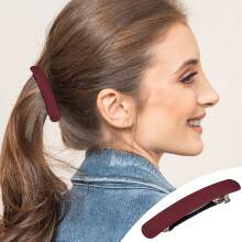 Vintage französische Haarspangen für Damen – 12er-Set in verschiedenen Farben, 9,5 cm lange, glänzende, rutschfeste Clips, starker Halt für