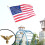 4 Pcs Eagle Flag Pole Freestanding Flagpole Head Topper Decoration 3