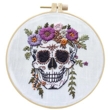 Halloween Embroidery Kit for Beginners & Adults,DIY Ghost & Gothic Cross Stitch with Hoops & Patterns