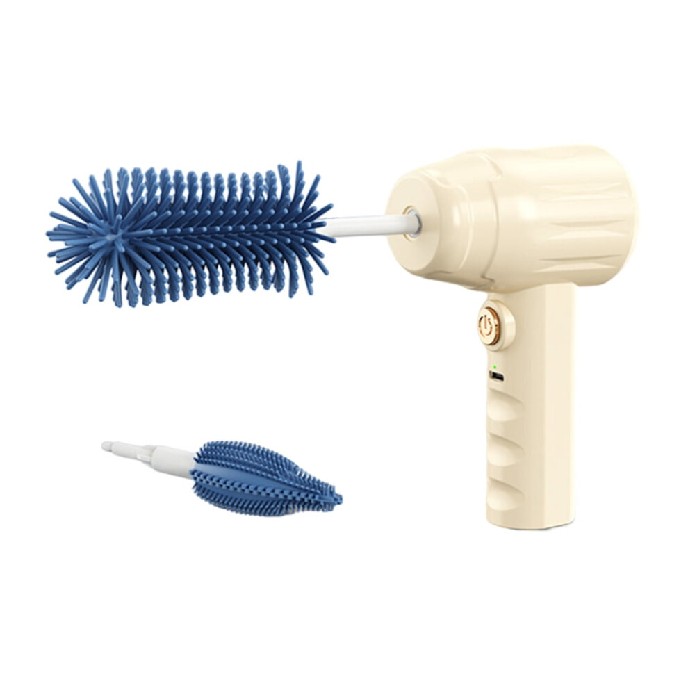 Silicone Electric Baby Bottle Cleaner USB Rechargeable Nipple Brush with Ergonomic Handle Spins Scrubber