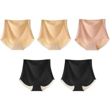 Ancoho Panties, Fresh Seamless High Waist Hip Lifting Tummy Control Panties Silky No Show Underwear Packs for Women