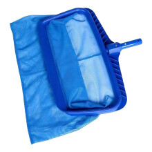 Plasă de skimmer pentru piscină rezistentă cu plasă fină și adâncă, compatibilă cu tija universală, albastră