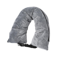 Stuffable Velvet Travel Neck Pillow Adjustable Cervical Support Pillow Travel Essentials Multifunctional Luggage Saving Pillow