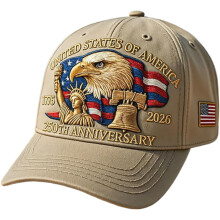 Pălărie Eagle and Liberty United States aniversare de 250 de ani, șapcă de baseball patriotică cu design de vultur pleșuv, șapcă reglabilă