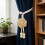 Camellia Tassel Tiebacks with Pearls Adjustable Braided Rope 5