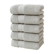 Premium 5-Pc Cotton Bath Towel Set – Ultra Absorbent, Quick-Dry, Spa-Grade, Double-Stitched | Compatible with Home, Beach & Dorm