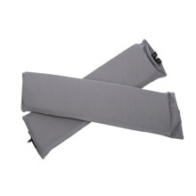 1 Pair Zipper Design Arm Rest Covers Computer - Gray, as described