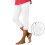 Women's Capri Leggings White Knee-Length Compression Pants 3