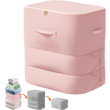 Spacezip Ultra Slim Organizer with Built-in Compression, Portable Foldable Storage Bags for Home & Travel – Pink, 21x17x24in, Compatible with Tube