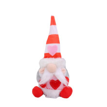 Valentine's Day Gnome Doll Peach Heart Faceless 1pc