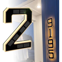 Solar LED House Numbers and Letters 9 Inch Waterproof IP65
