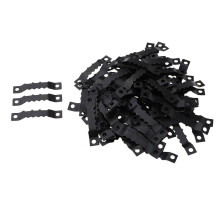 100Pcs Black Metal Sawtooth Photo/Picture Wooden Hanging Hangers Double Hole,