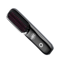 Wireless Hair Straightener Brush Rechargeable Ceramic Coateds Styling Tool Lightweight Design Quick Heat Up For All Hair Types